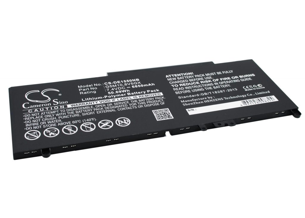 Cameron Sino-akku CS-DE1550NB 7.4V 6850mAh Latitude E5550 Latitude 15 5000 Latitude E5550 15.6" Latitude E5450 15.6" Latitude 3150 Latitude 3160 Latitude E5250 Latitude E5450 Latitude E5270 Latitude E5470 Latitude E5570 Latitude 5450 Latitude 14-E5470 Latitude E3550 Latitude 14 5000