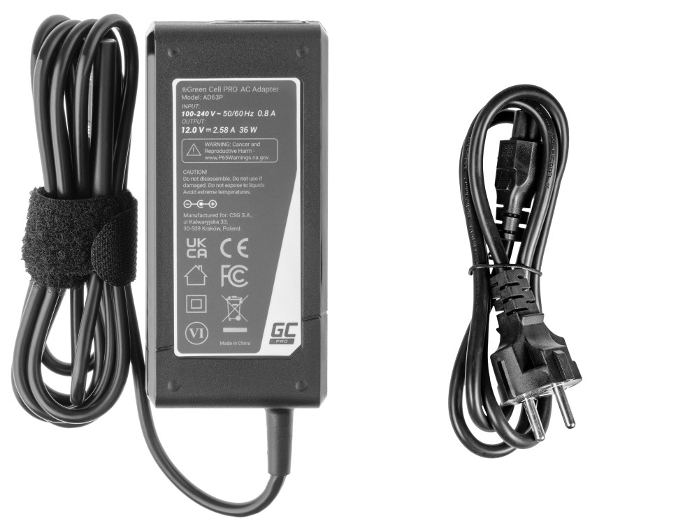 Green Cell PRO laturi 12V 2.58A 36W Microsoft Surface Pro 3 i Pro 4 (AD63P) Green Cell PRO laturi 12V 2.58A 36W Microsoft Surface Pro 3 i Pro 4 (AD63P)